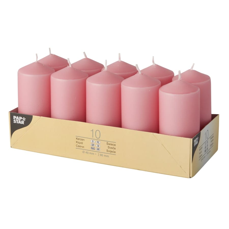 Papstar Stumpenkerzen altrosa