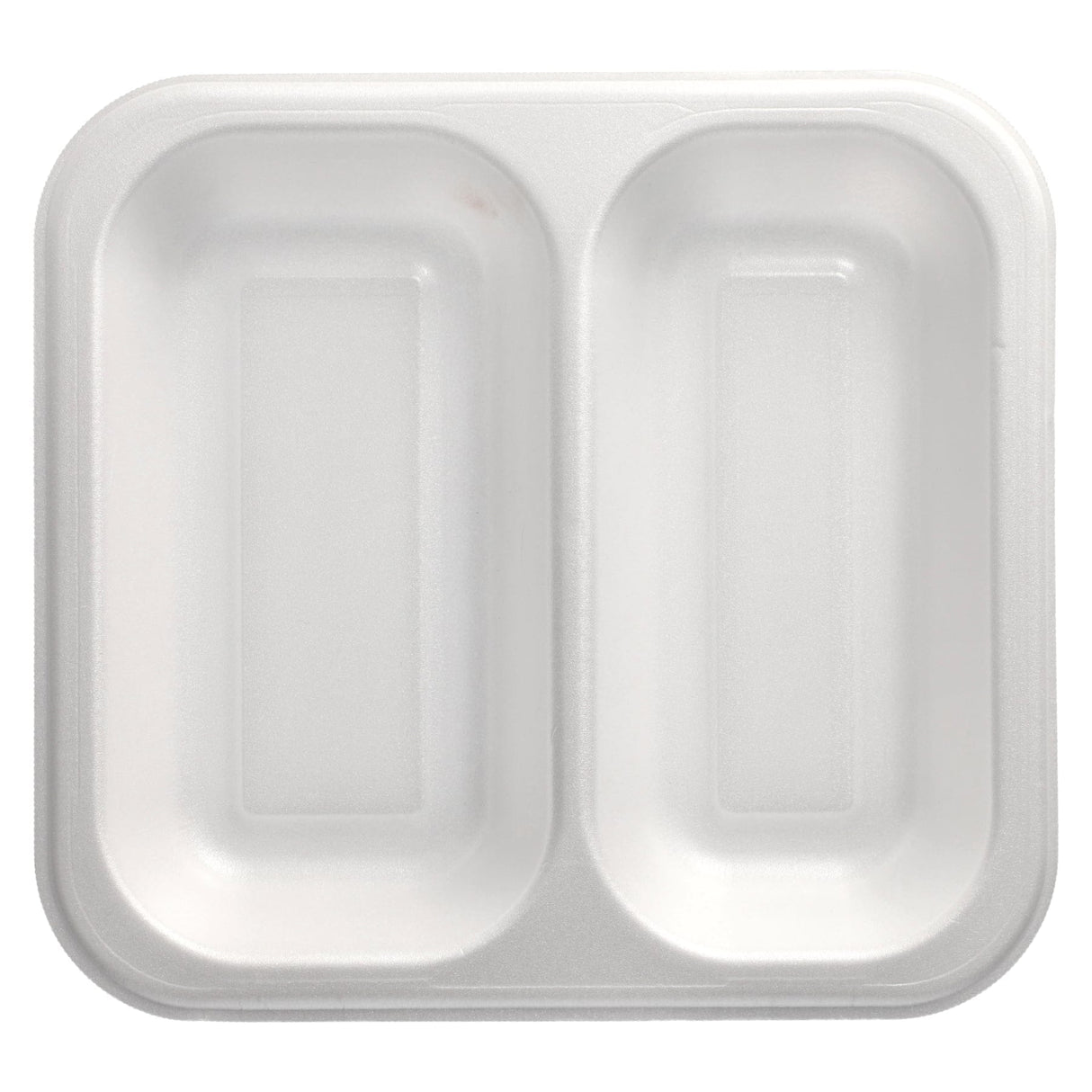 PAPSTAR Take away, Siegelschalen, 1250 ml, 2-geteilt 1 Karton (4 Packungen × 50 Stück), Weiß