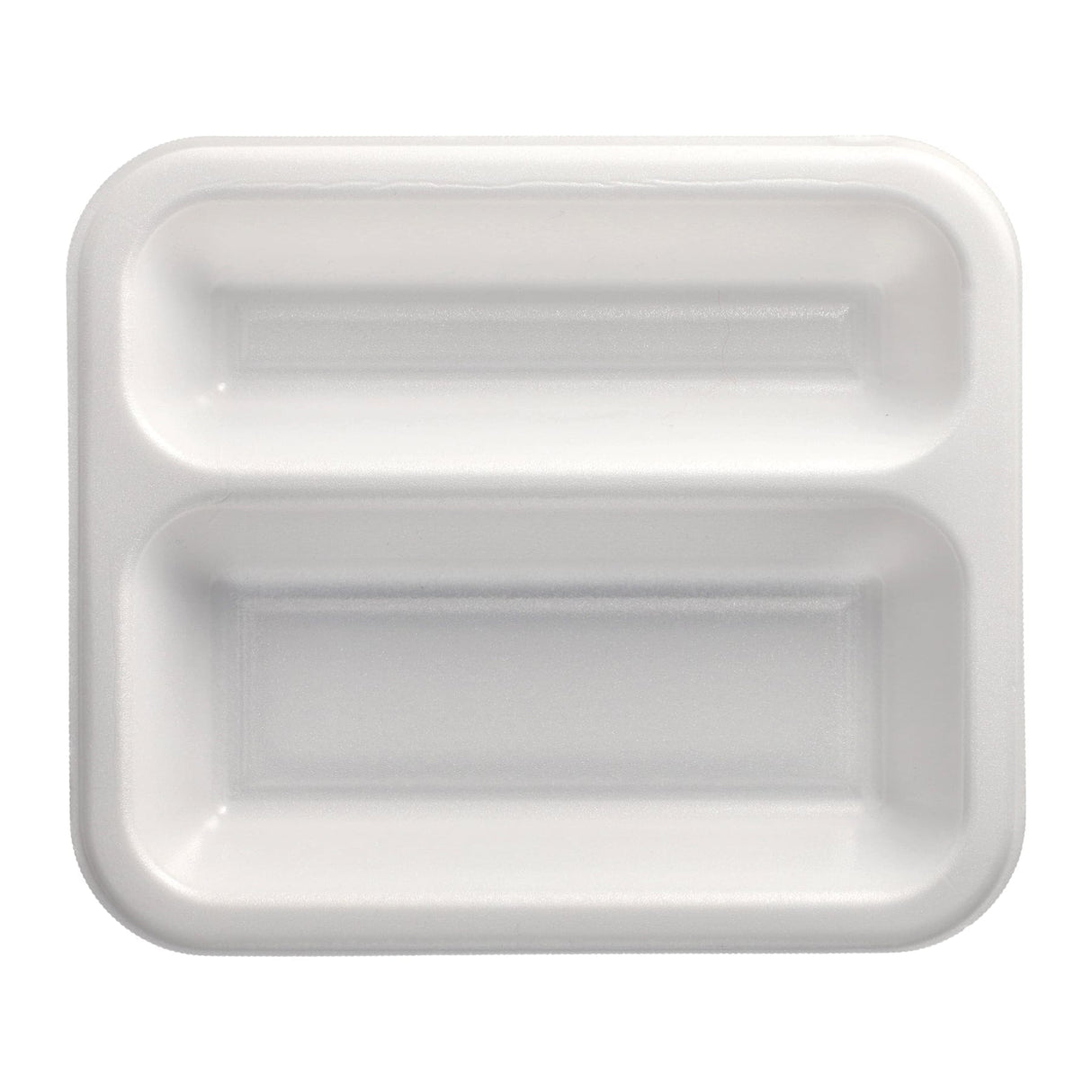 PAPSTAR Take away, Siegelschalen, 975 ml, 2-geteilt 1 Karton (6 Packungen × 100 Stück), Weiß