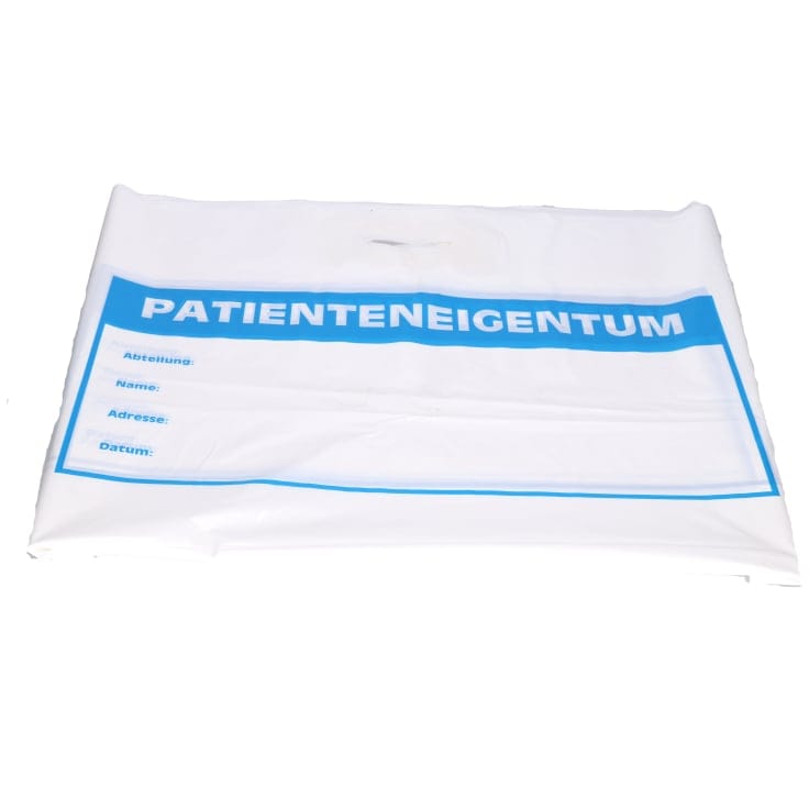 DEISS Patienteneigentum LDPE-Taschen 600 x 600 + 50 mm, weiss