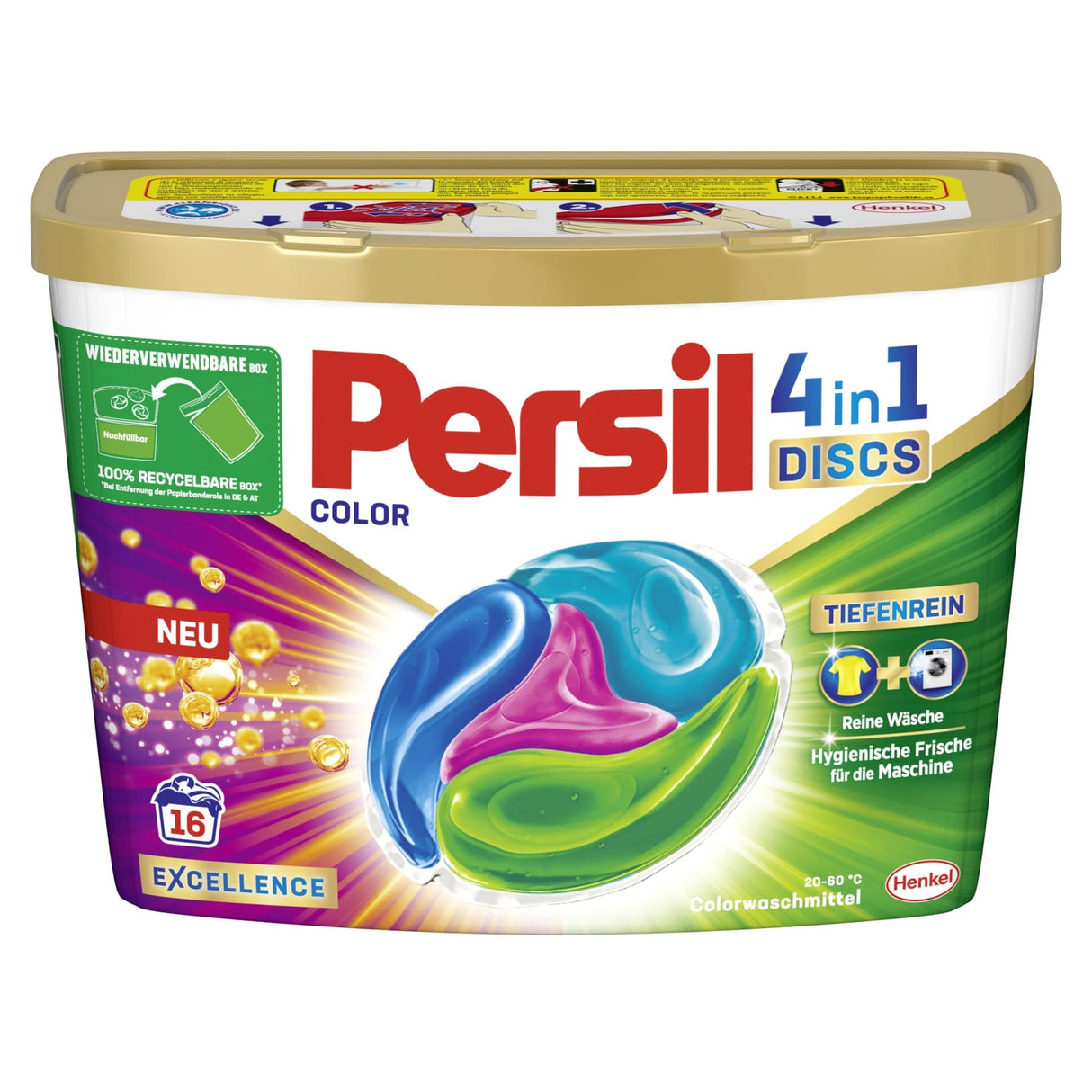 Persil Color 4in1 Discs Waschtabs Colorwaschmittel, 16 WL