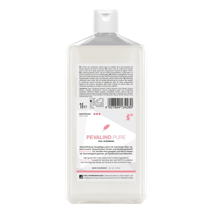 PEVALIND PURE Hautpflege 1 Liter (Hartflasche)