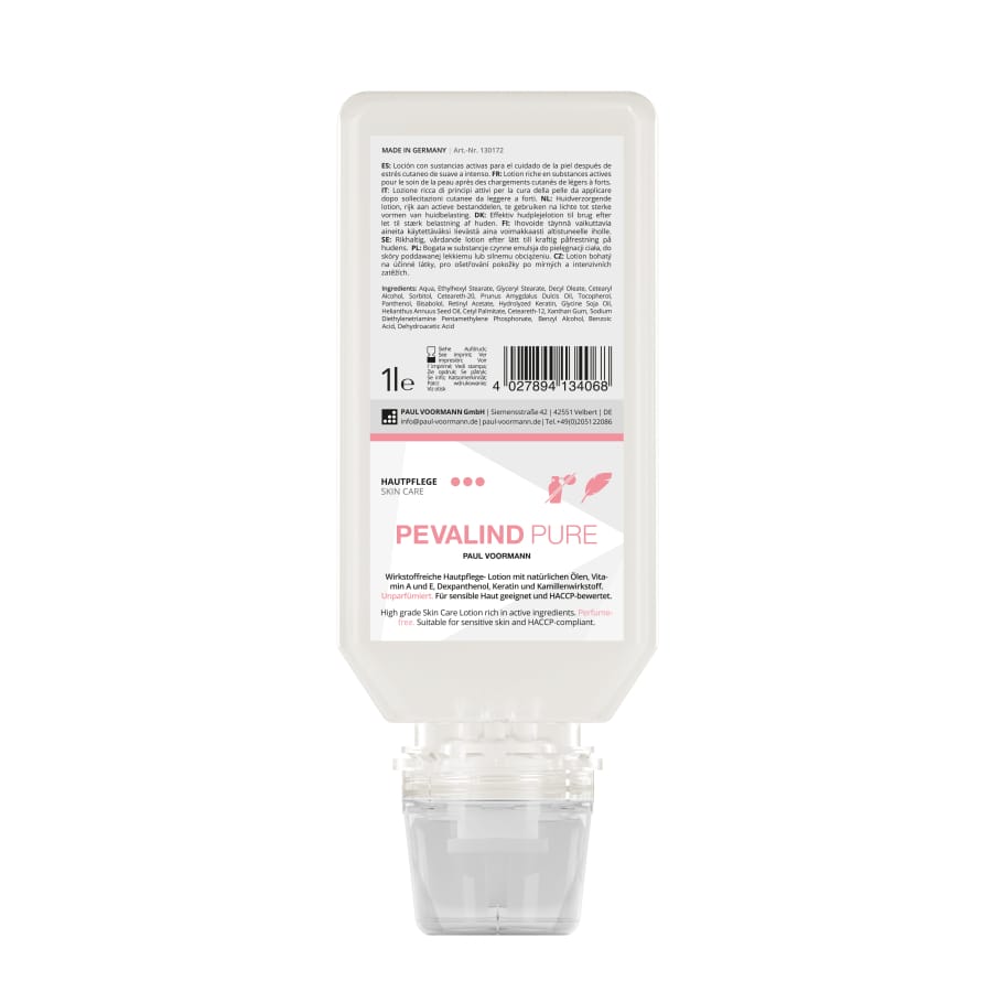 PEVALIND PURE Hautpflege 1 Liter (Softflasche)