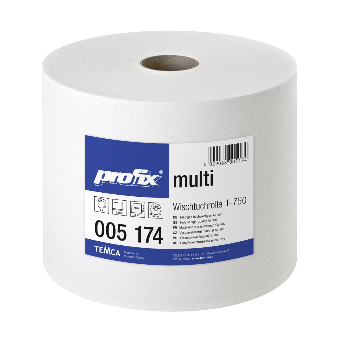 profix® multi Wischtuchrolle, 38 x 27 cm, hochweiß