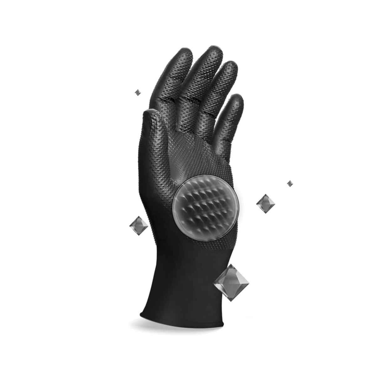 PROGRIP Nitril Diamond Black Einmalhandschuhe, puderfrei, schwarz