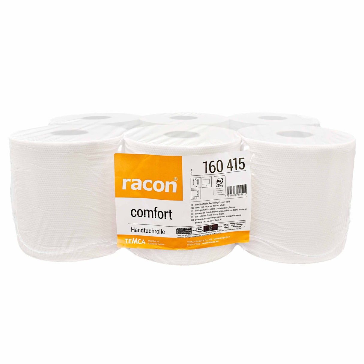 racon® comfort Handtuchrolle, 19 cm x 320 m, 1-lagig, weiß