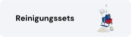 Reinigungsssets mit verschiedenen Putzutensilien wie Eimer und Schwamm.