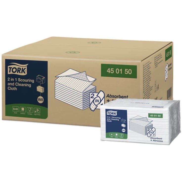 Tork 2-in-1 Scheuer Reinigungstuch weiß