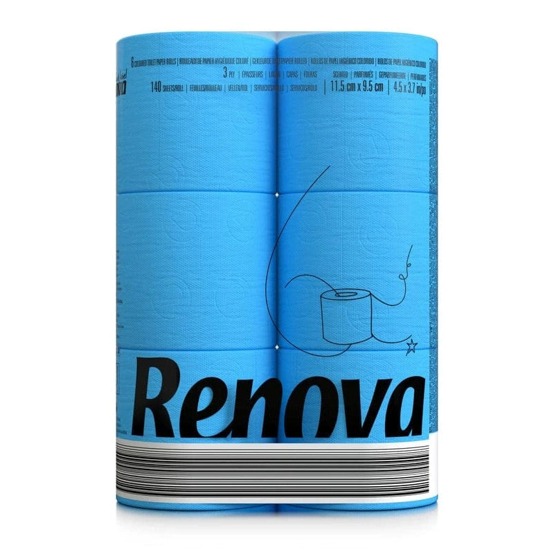 Blaues Toilettenpapier 6er Pack