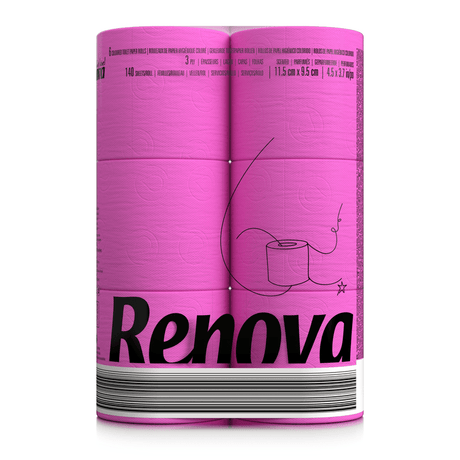 Pinkes Toilettenpapier 6er Pack