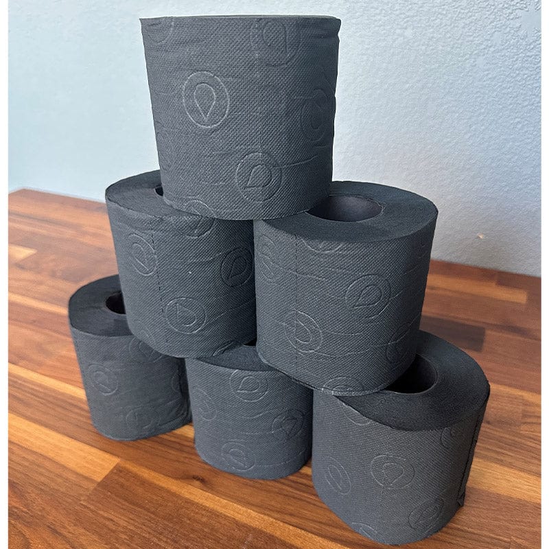 Schwarzes Toilettenpapier 6er Pack