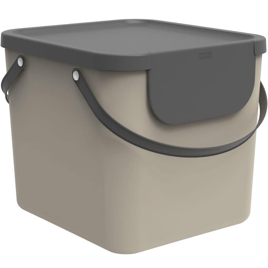 Rotho ALBULA Recycling Müllsystem 40 Liter, cappuccino