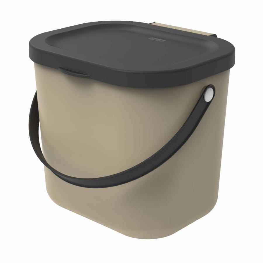 Rotho ALBULA Recycling Müllsystem 6 Liter, cappuccino