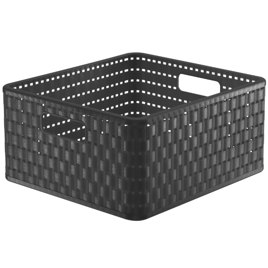 Rotho COUNTRY Aufbewahrungskorb 14 Liter, anthrazit
