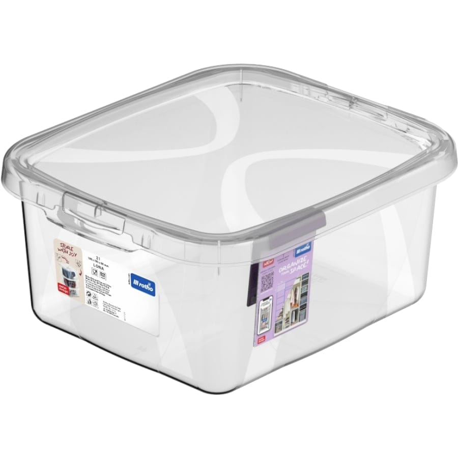 Rotho LONA Aufbewahrungsbox mit Deckel, 2 Liter