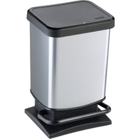 Rotho Treteimer PASO 20 Liter, silber metallic