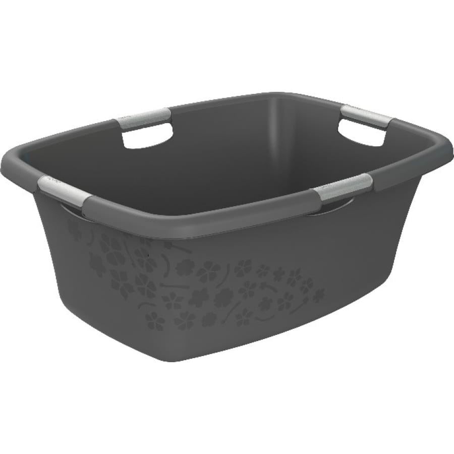 Rotho Wäschewanne FLOWERS 50 Liter, anthrazit