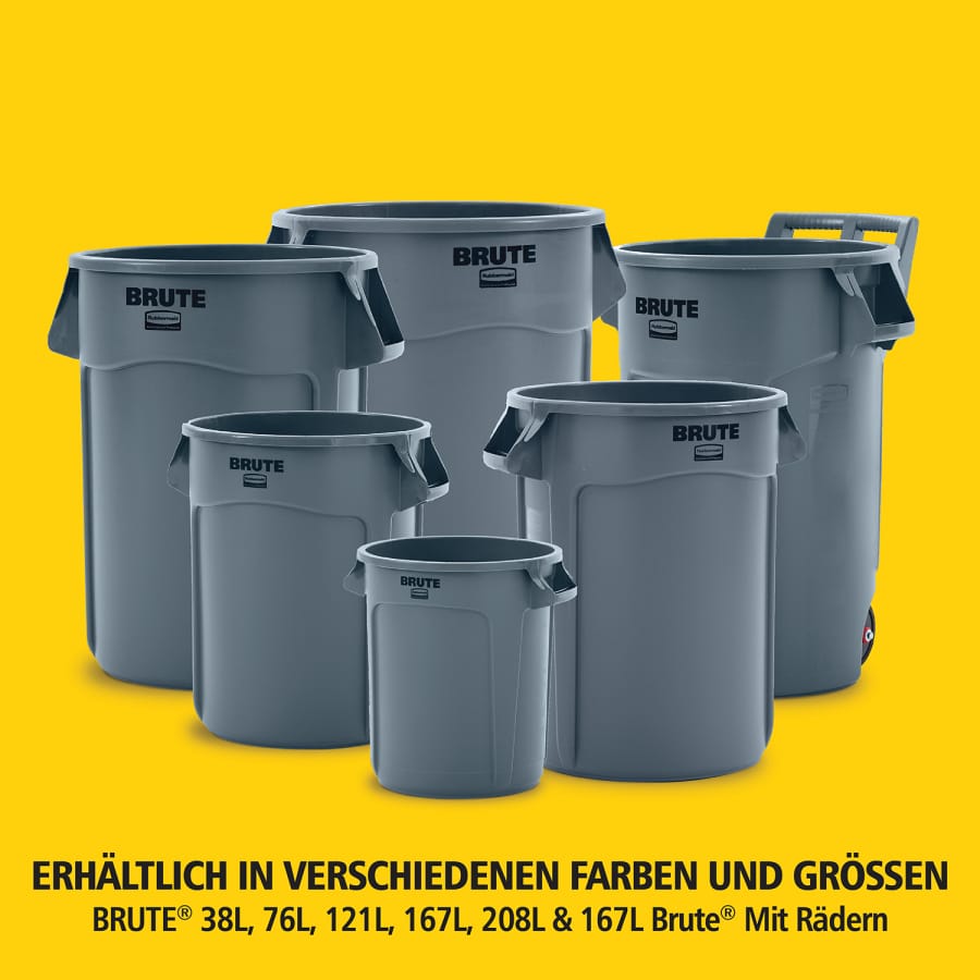 Rubbermaid Abfallbehälter BRUTE®, grau