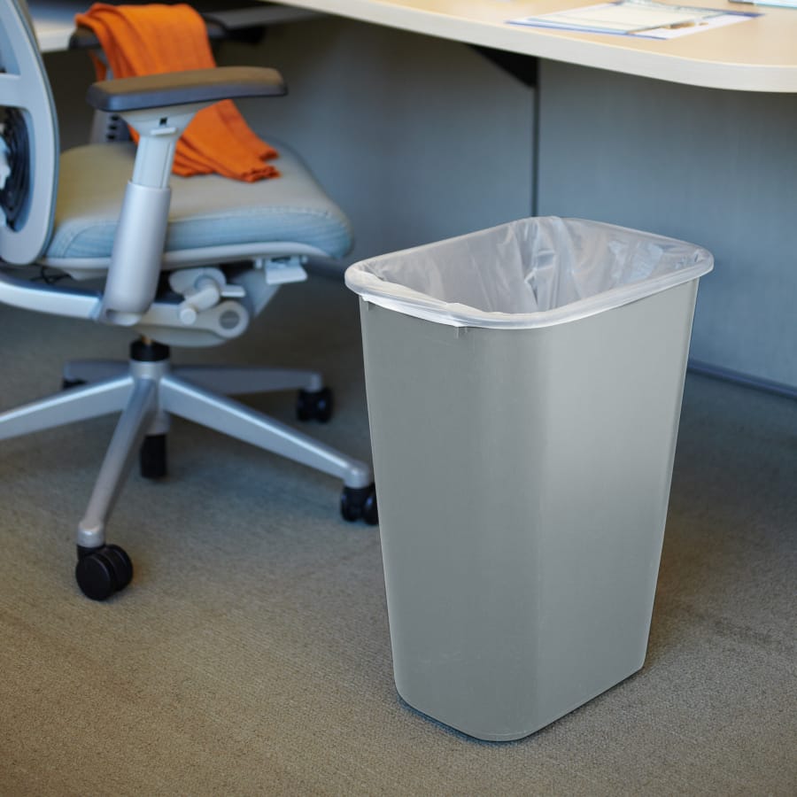 Rubbermaid Abfallkorb, Vollkunststoffbauweise, grau