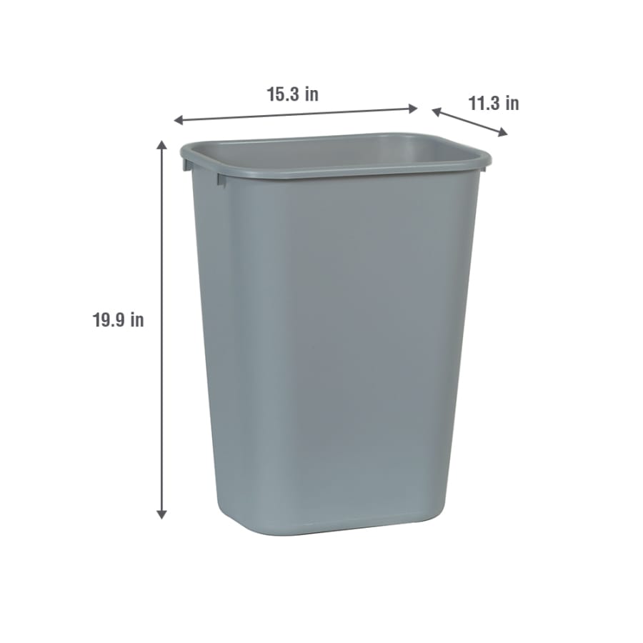 Rubbermaid Abfallkorb, Vollkunststoffbauweise, grau