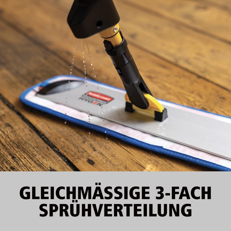 Rubbermaid HYGEN PULSE Mopp Wischmopp, schwarz/gelb, 3-teilig
