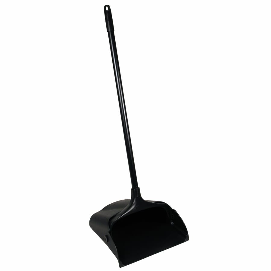 Rubbermaid Lobby Pro® Kehrschaufel mit langem Stiel, schwarz ohne Deckel