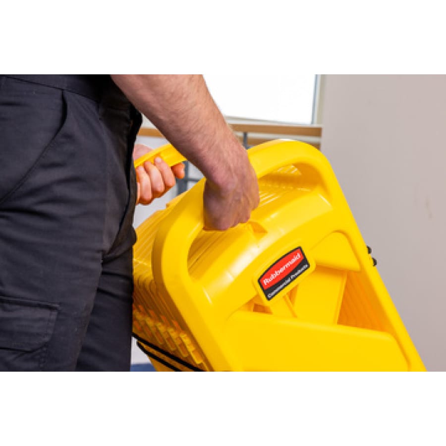Rubbermaid mobiles Absperrsystem für Innenbereiche, 4 Meter, gelb