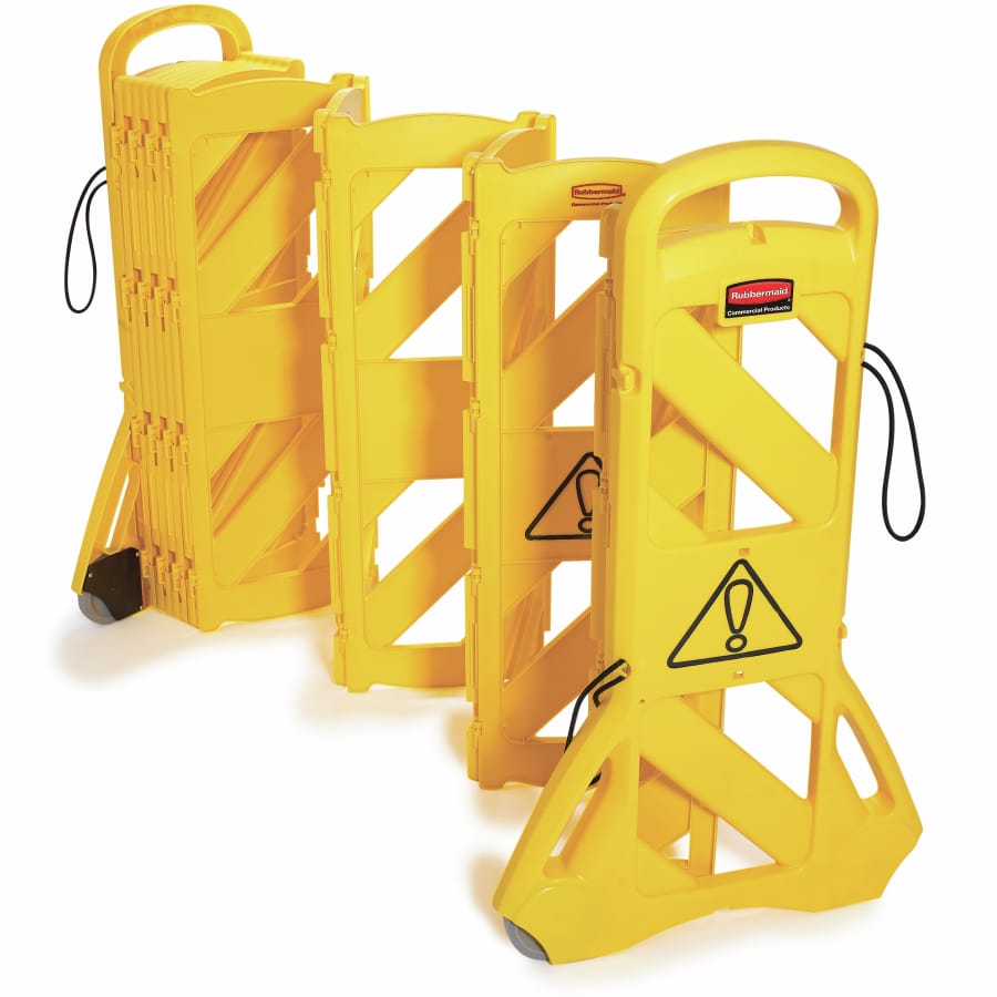 Rubbermaid mobiles Absperrsystem für Innenbereiche, 4 Meter, gelb