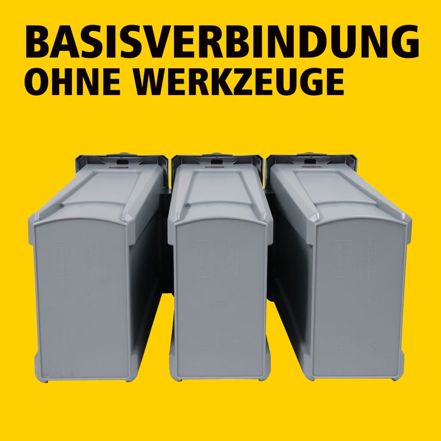 Rubbermaid Mülltrennsystem Slim Jim®, 3 Fächer à 87 Liter