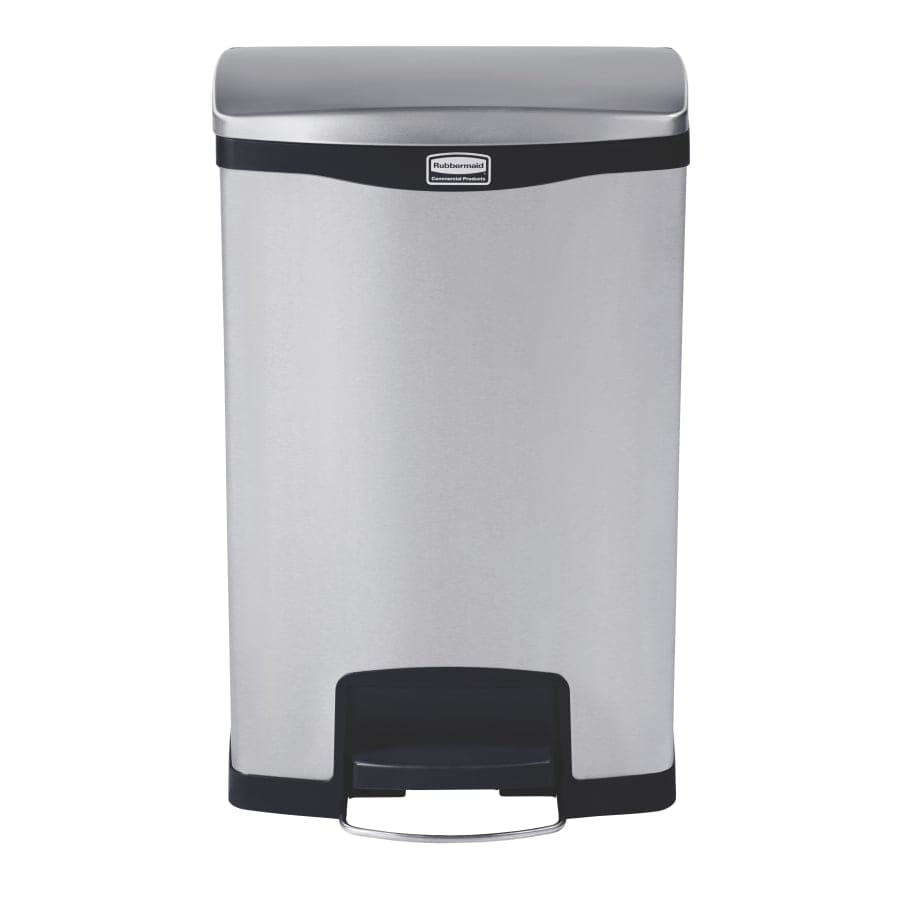 Rubbermaid Tretmülleimer Slim Jim® Step-On, Edelstahl 50 Liter mit dualem Inneneimer