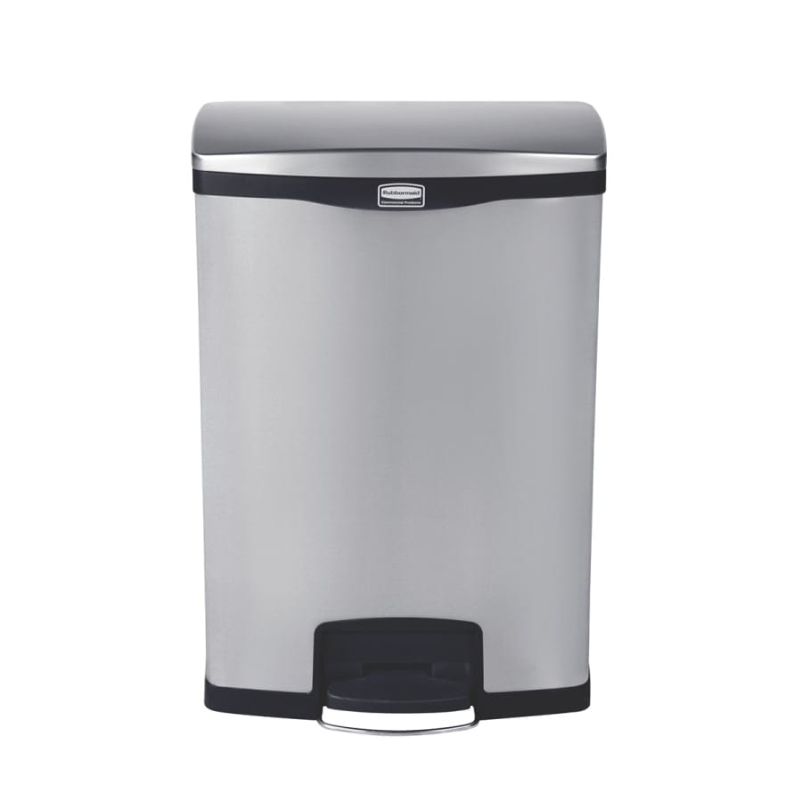 Rubbermaid Tretmülleimer Slim Jim® Step-On, Edelstahl 90 Liter