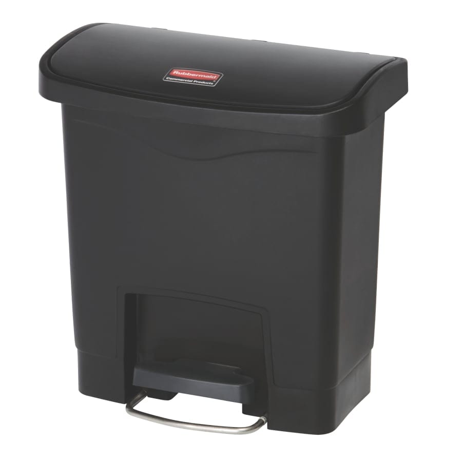 Rubbermaid Tretmülleimer Slim Jim® Step-On, Kunststoff, 15 Liter schwarz