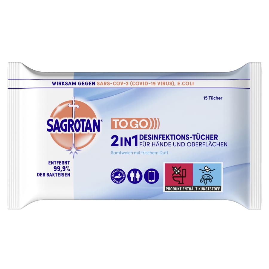 SAGROTAN 2in1 Desinfektionstücher
