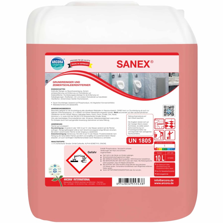 SANEX Grundreiniger und Zementschleierentferner 10 Liter