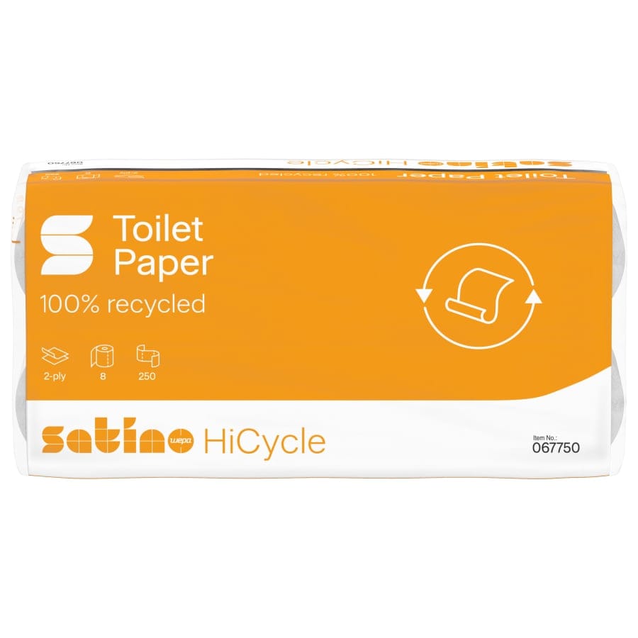 Satino HiCycle Toilettenpapier, 2-lagig, weiß, MT1