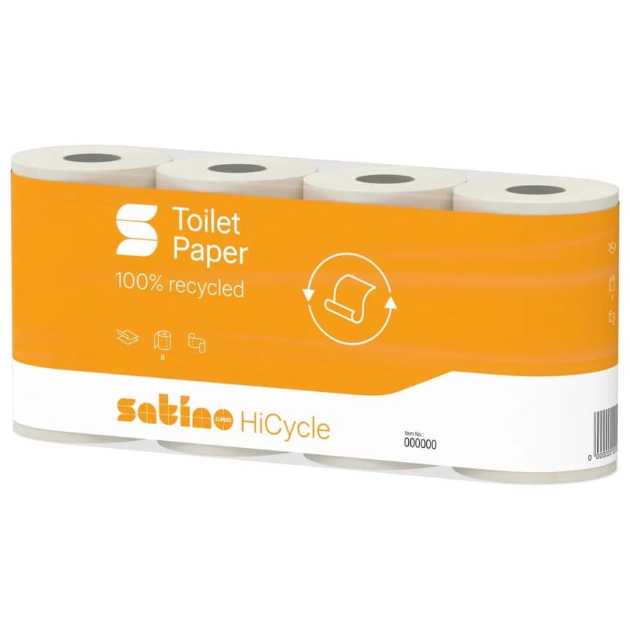 Satino HiCycle Toilettenpapier Kleinrolle, 2-lagig, weiß, MT1
