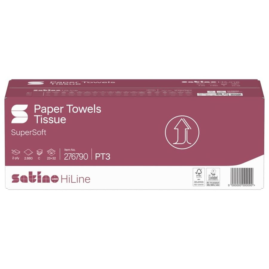 Satino HiLine Handtuchpapier, 2-lagig, hochweiß, C-Falz, PT3