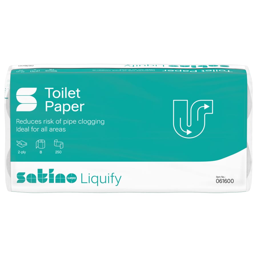 Satino Liquify Toilettenpapier, 2-lagig, weiß, MT1