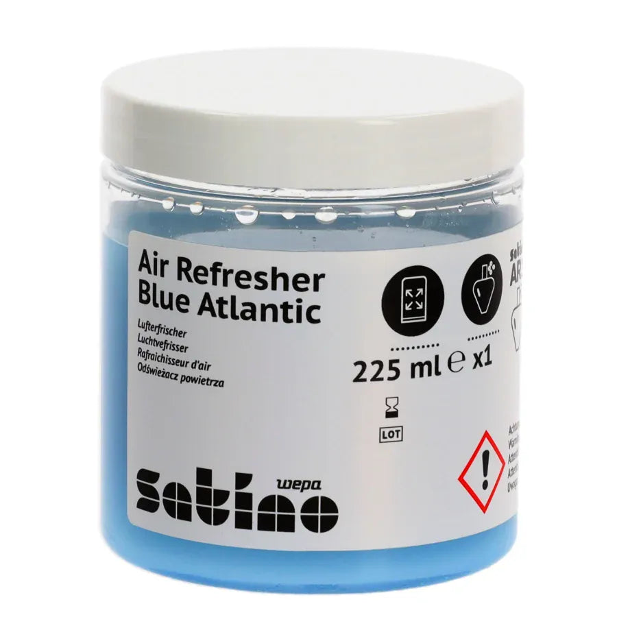 Satino Lufterfrischer Gel, AR1 kompatibel 1 Karton = 6 Stück à 225 ml, Blue Atlantic