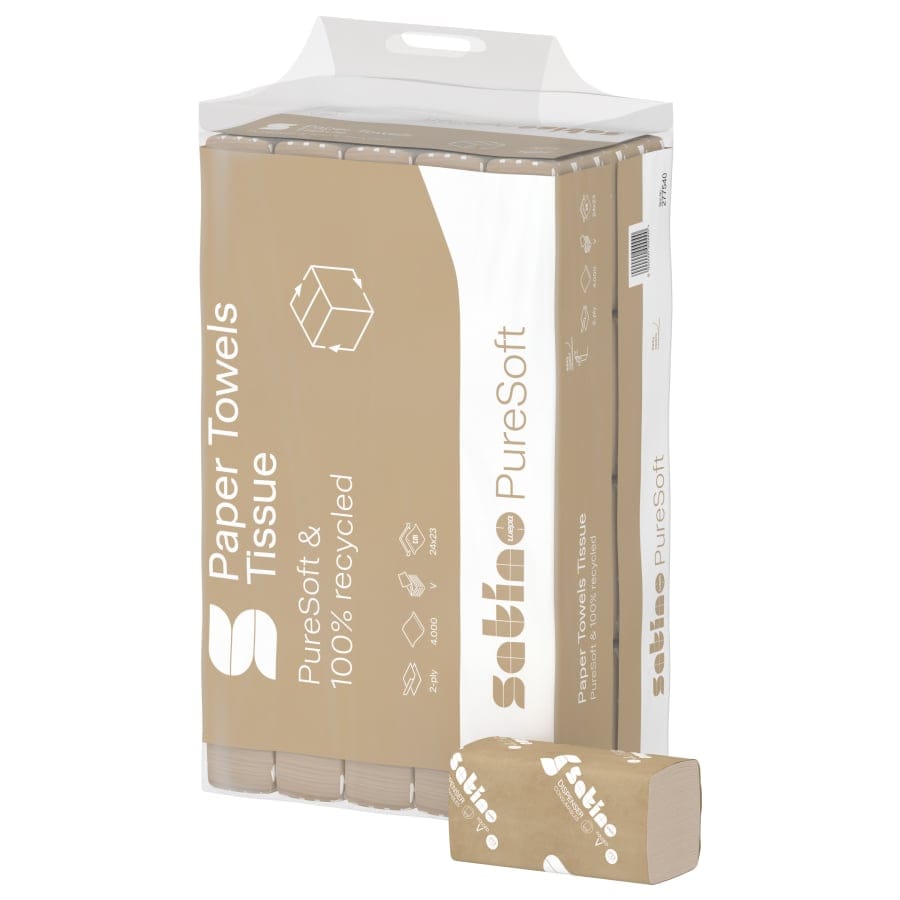 Satino PureSoft Handtuchpapier, V-Falz, 24 x 23 cm, PT3
