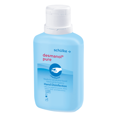 Schülke desmanol pure Händedesinfektion, alkoholfreies desinfektionsmittel mit Panthenol für hygienische Hände.