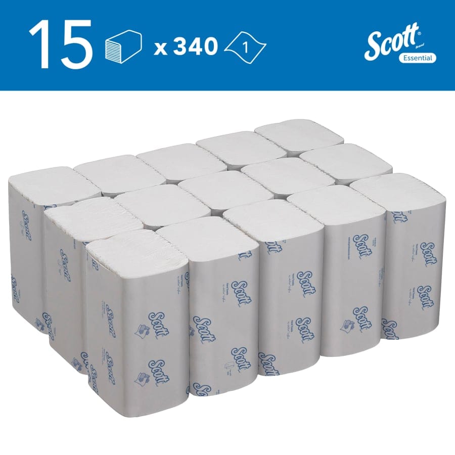 SCOTT® Essential™ Falthandtücher, 1-lagig, 21 x 20 cm