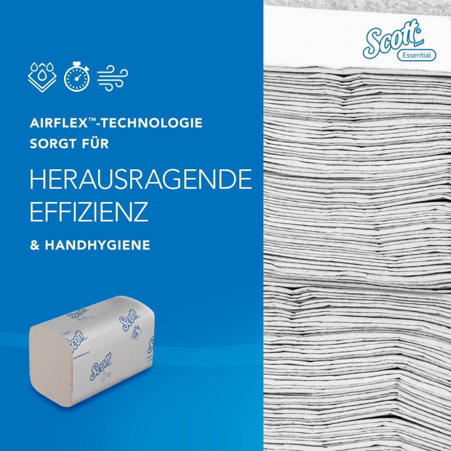SCOTT® Essential™ Falthandtücher, 1-lagig, 21 x 20 cm