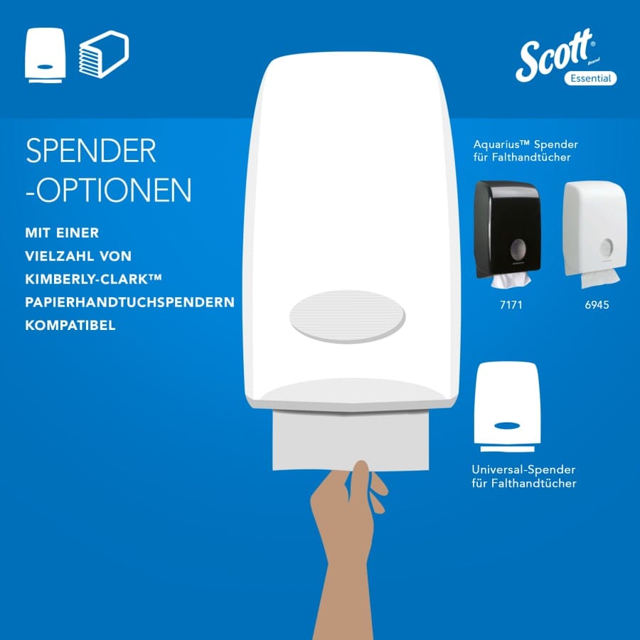 SCOTT® Essential™ Falthandtücher, 1-lagig, 21 x 20 cm