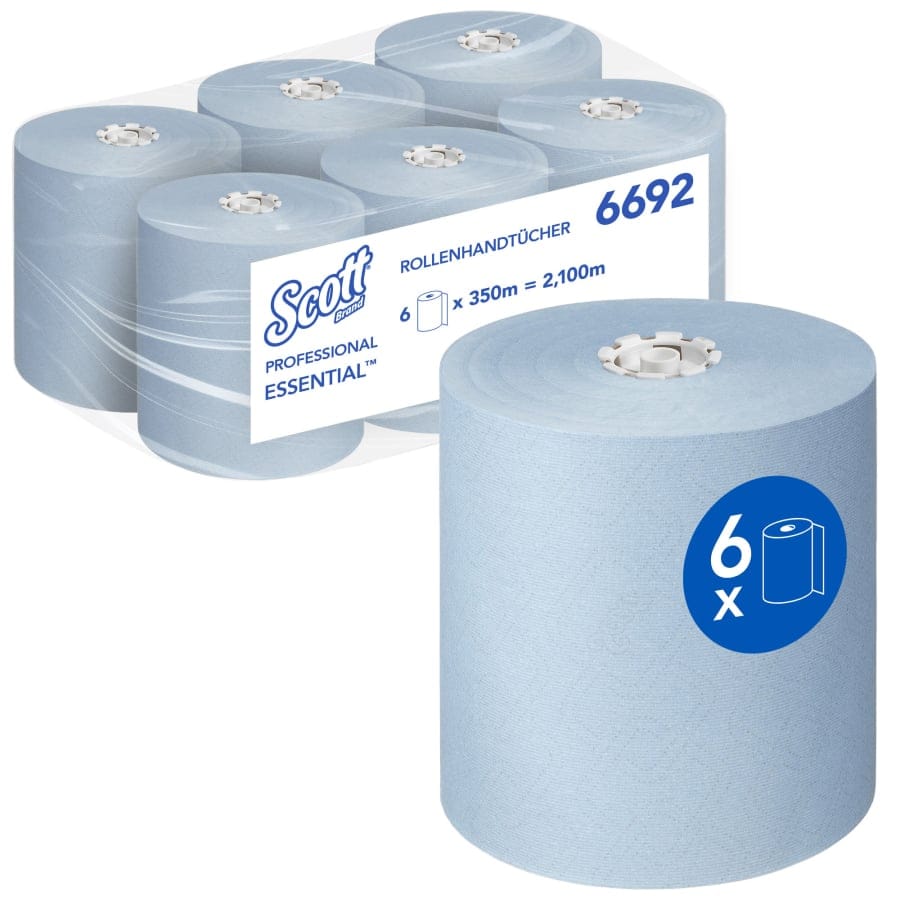 SCOTT® Essential™ Handtuchrolle, 19,8 cm x 350 m 1 Karton = 6 Rollen, blau