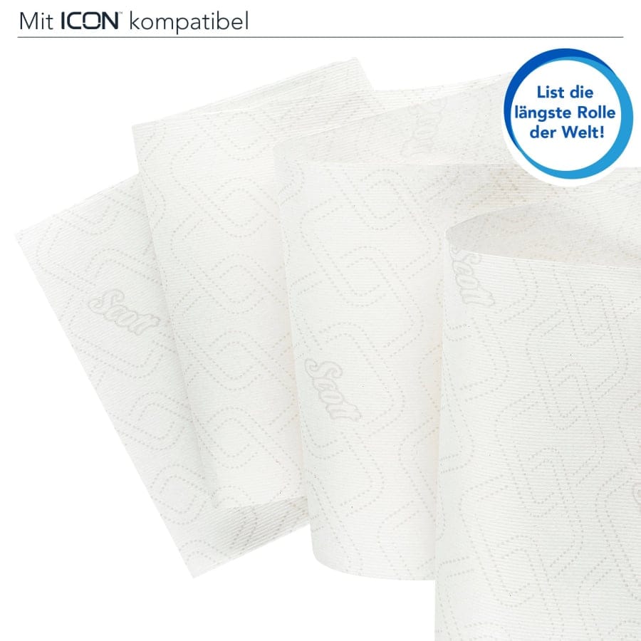 SCOTT® Essential™ Rollenhandtücher, 1-lagig, weiß, Großrolle