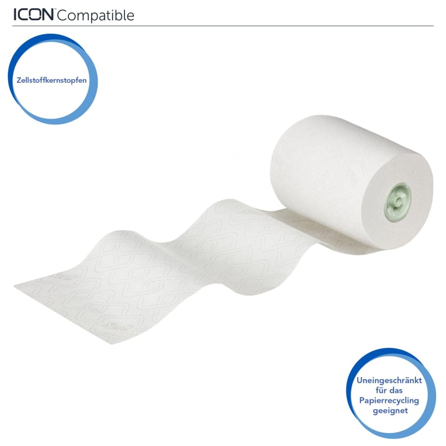 SCOTT® Essential™ Slimroll Papierhandtuchrolle, 1-lagig, weiß