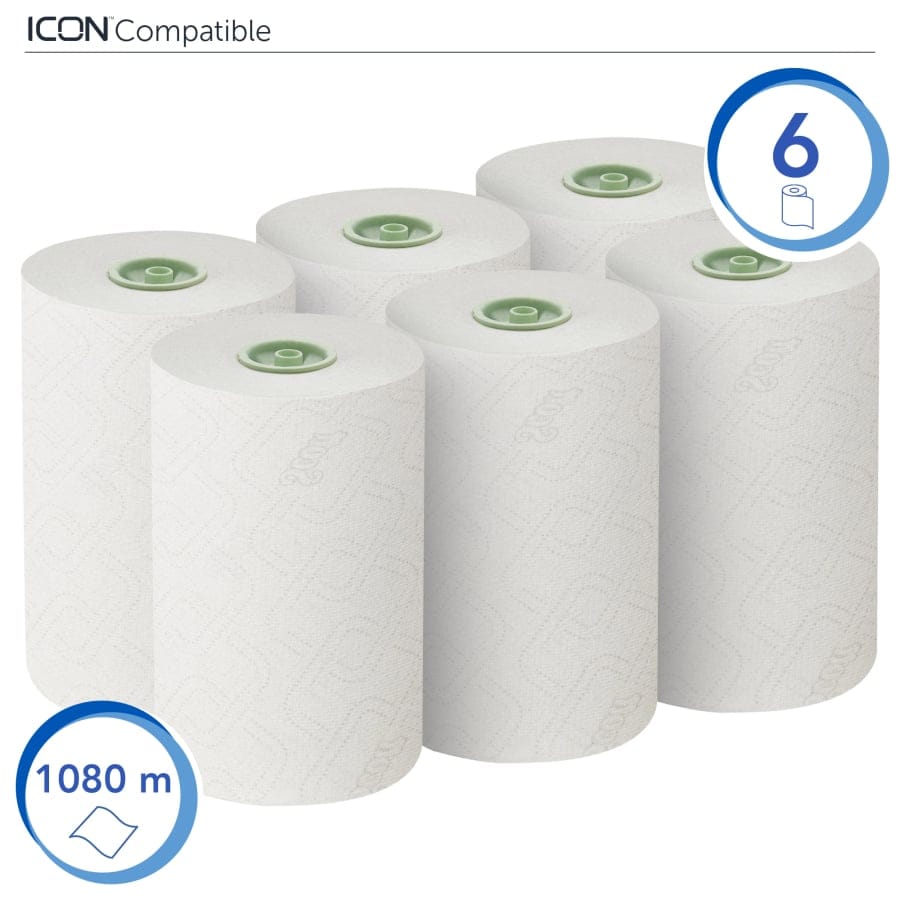 SCOTT® Essential™ Slimroll Papierhandtuchrolle, 1-lagig, weiß