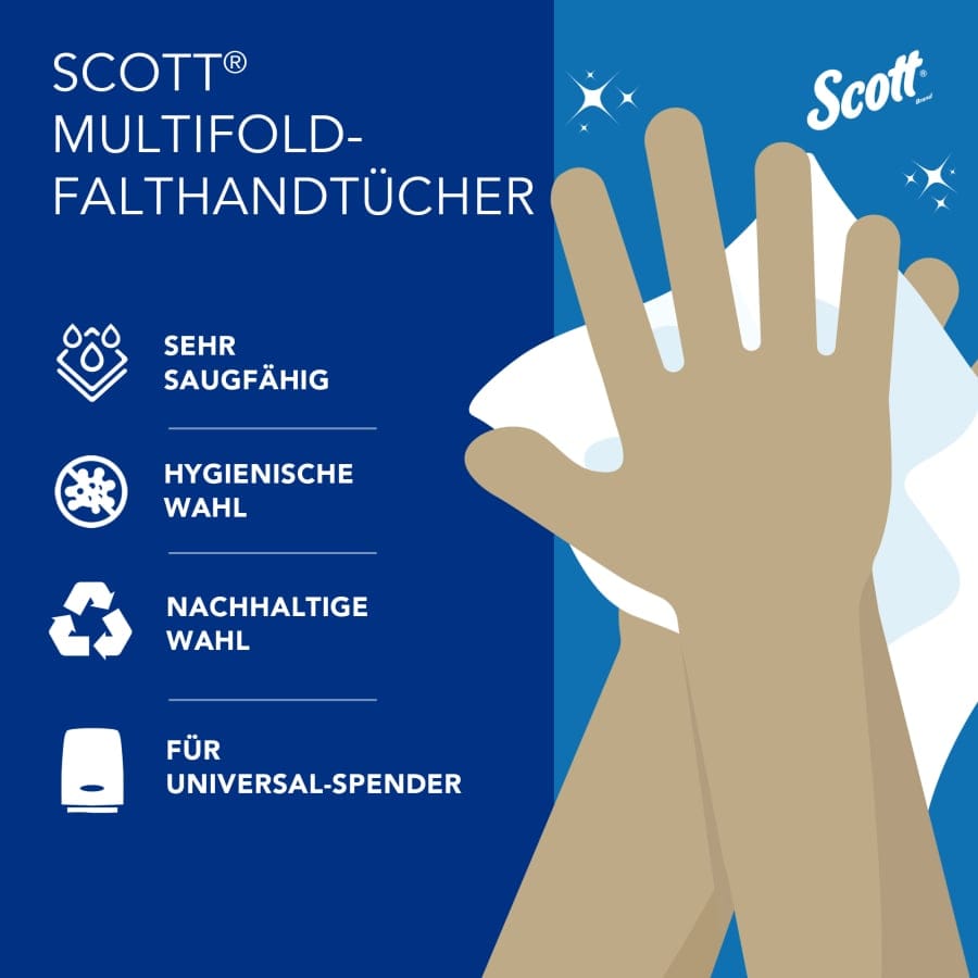 SCOTT® Multifold Handtuchpapier, 1-lagig, 24 x 20,5 cm