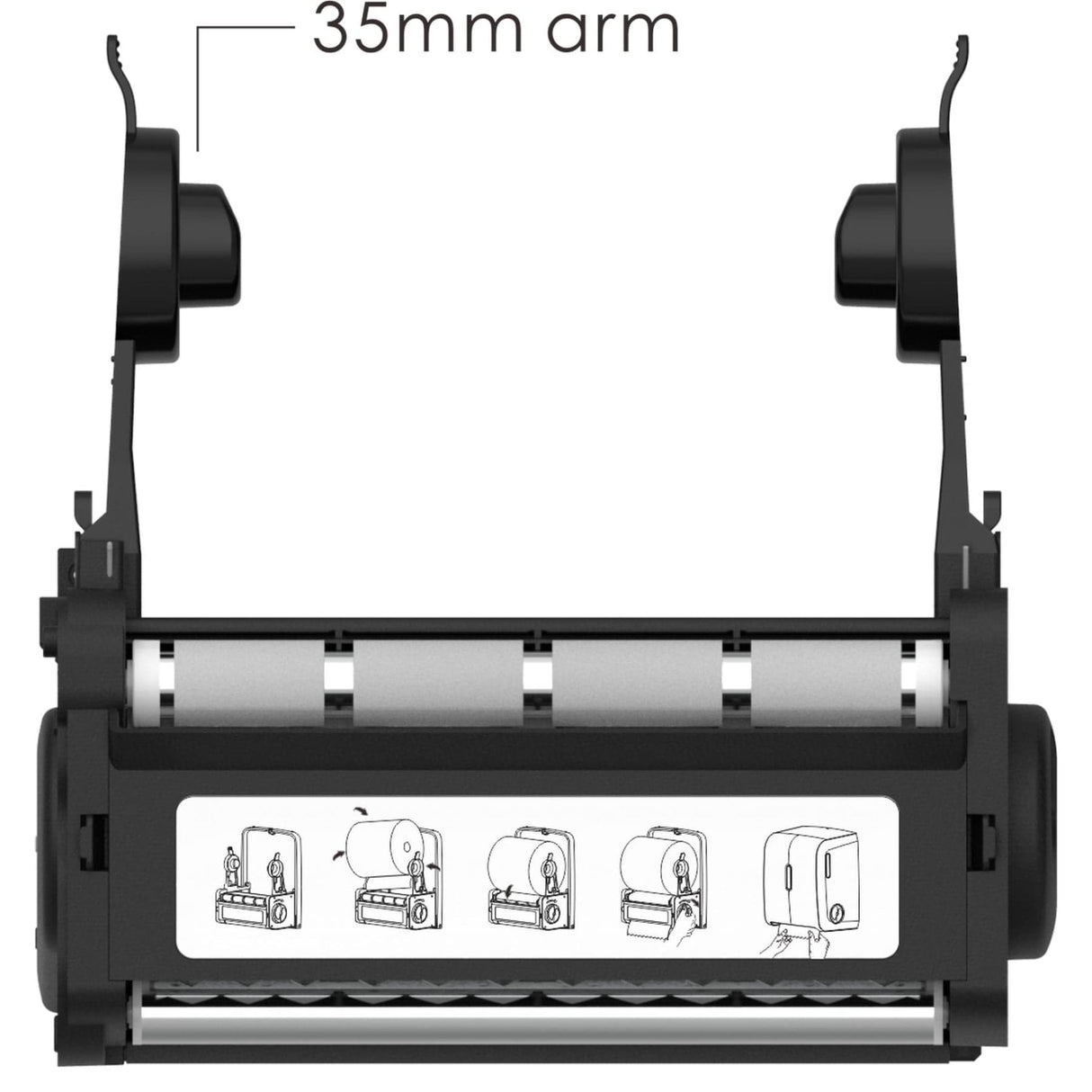 Semy Top Handtuchrollenspender Autocut, matt, für Kerngrößen 4 cm